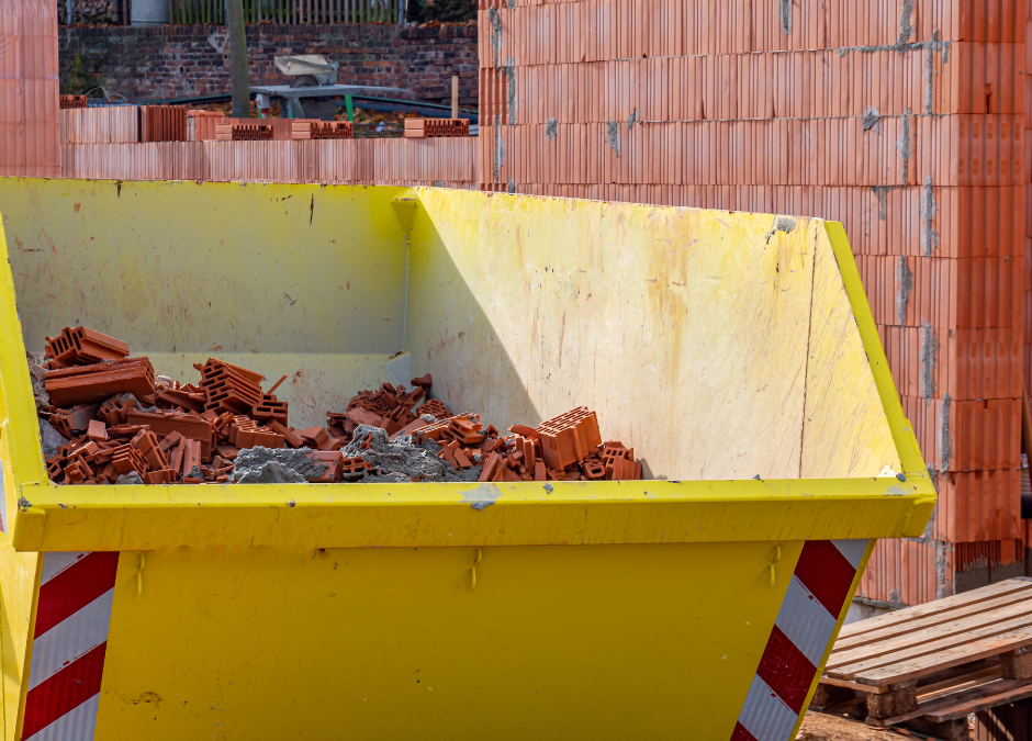 Contenedores de escombros y residuos para obras de construcción